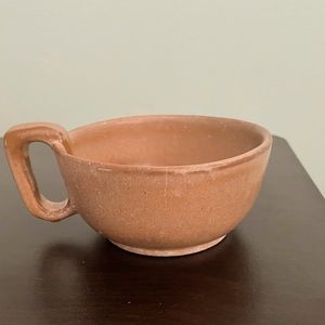 Frankoma 4sc brown soup mug square handle